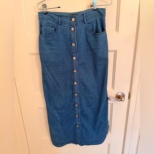Cmoi Denim Button-Front Skirt